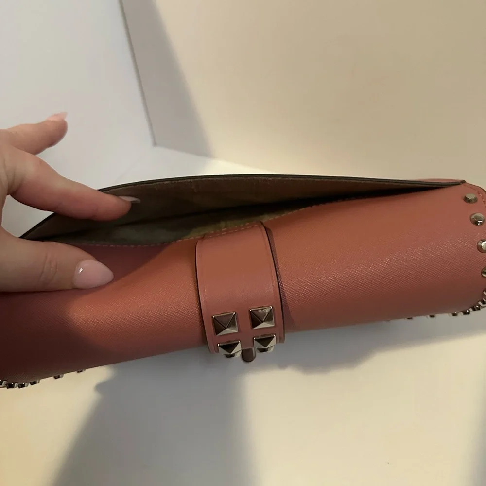 Michael Kors New Rose Pink Saffiano Leather Greenwich Convertible Shoulder Bag